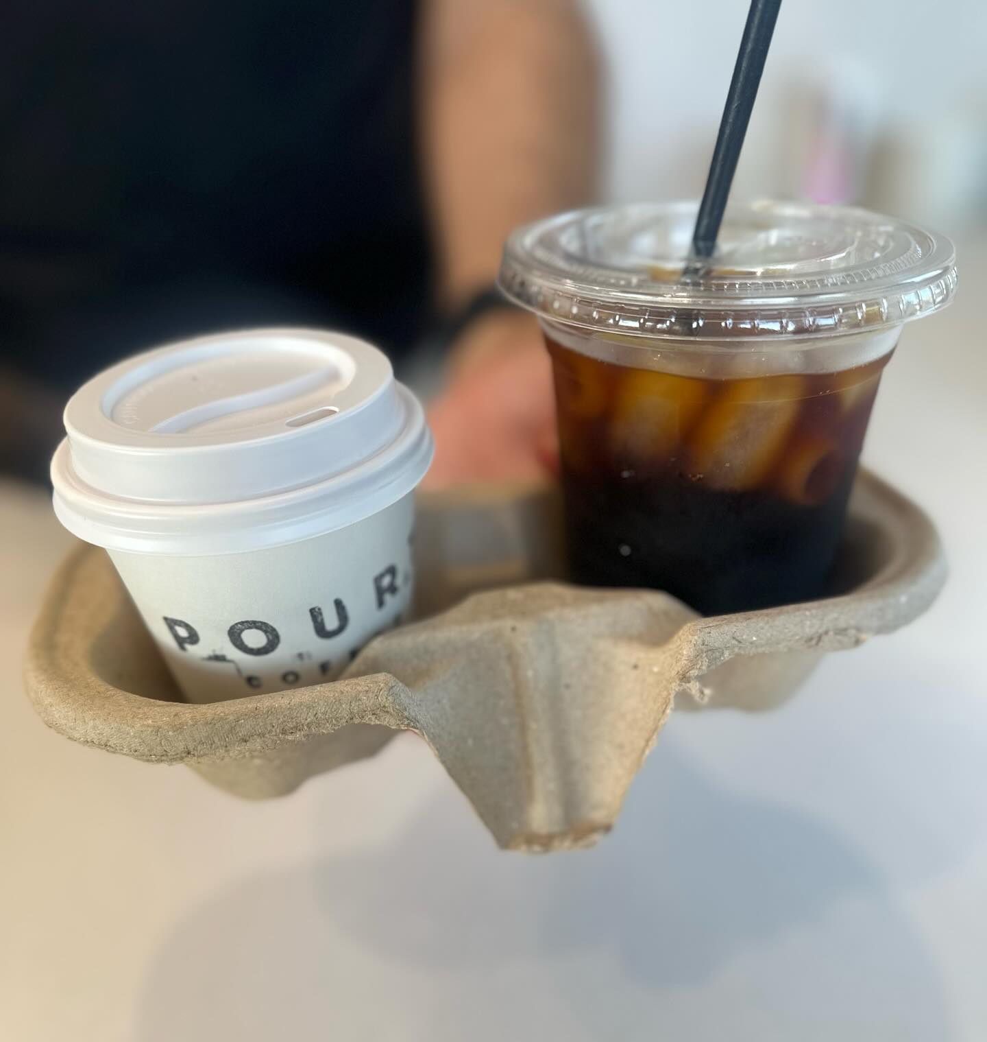 Takeaway hot and iced coffee